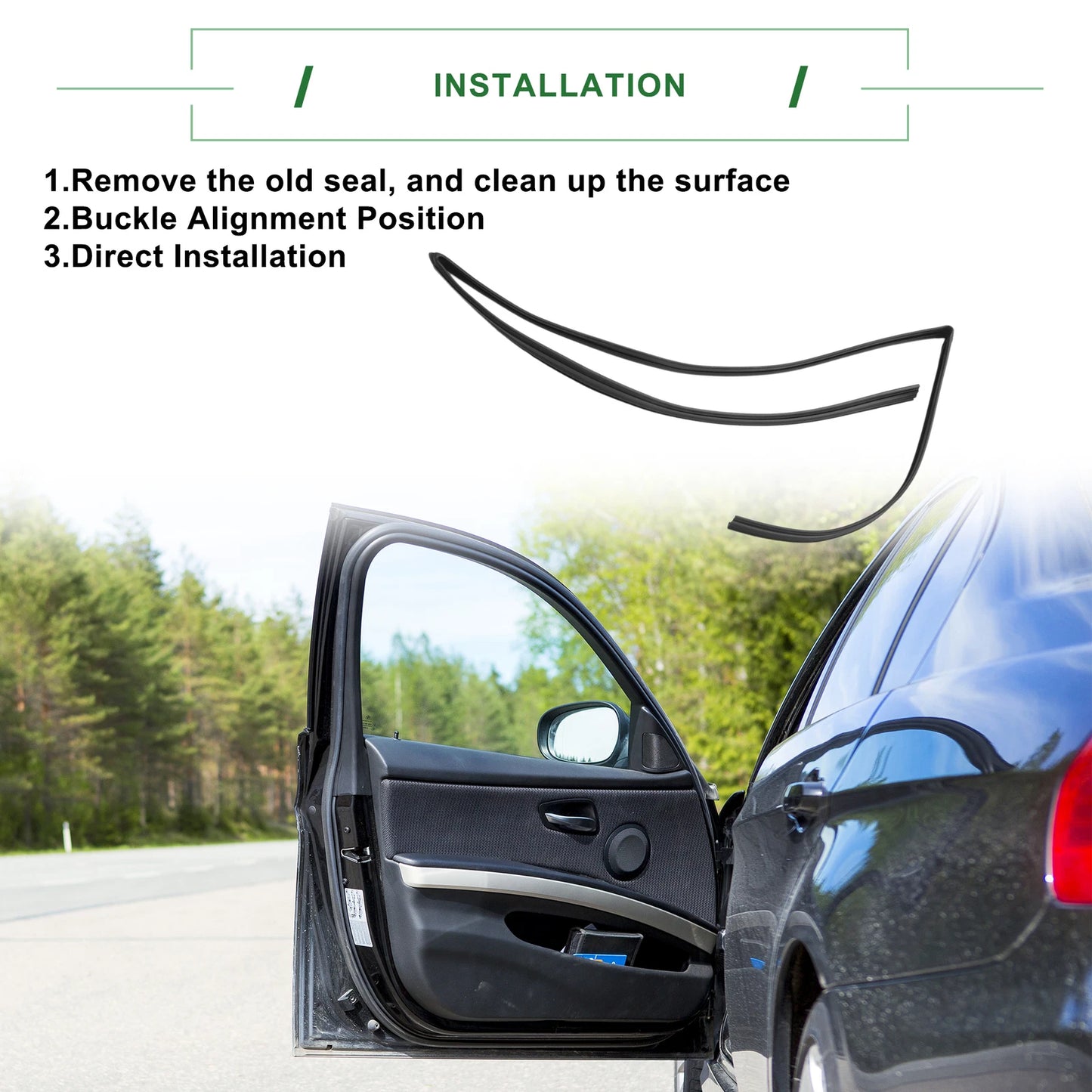 Front Right Door Window Run Channel Seal Strip for Toyota (No.6814112511)