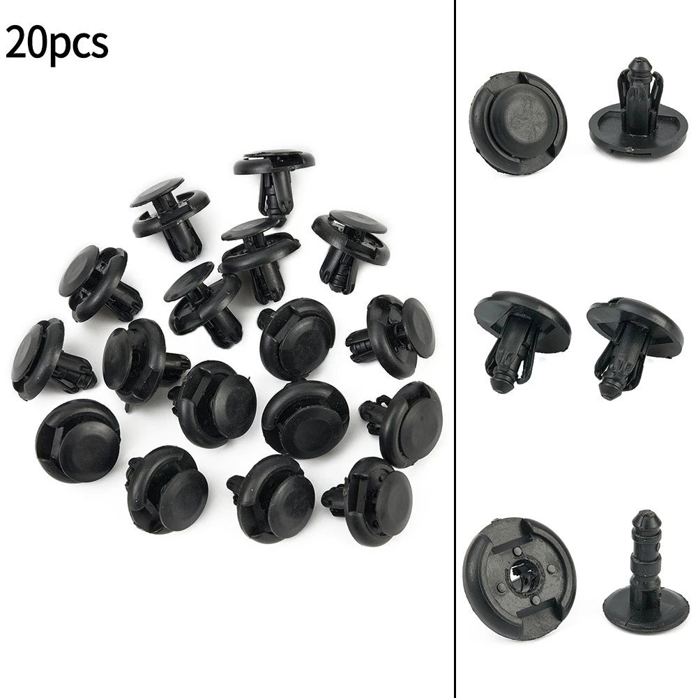 20 x Plastic Car Door Trim Clip Bumper Rivets Screws Panel Push Fastener Kit