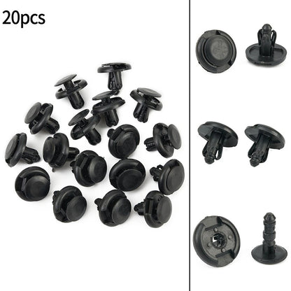 20 x Plastic Car Door Trim Clip Bumper Rivets Screws Panel Push Fastener Kit