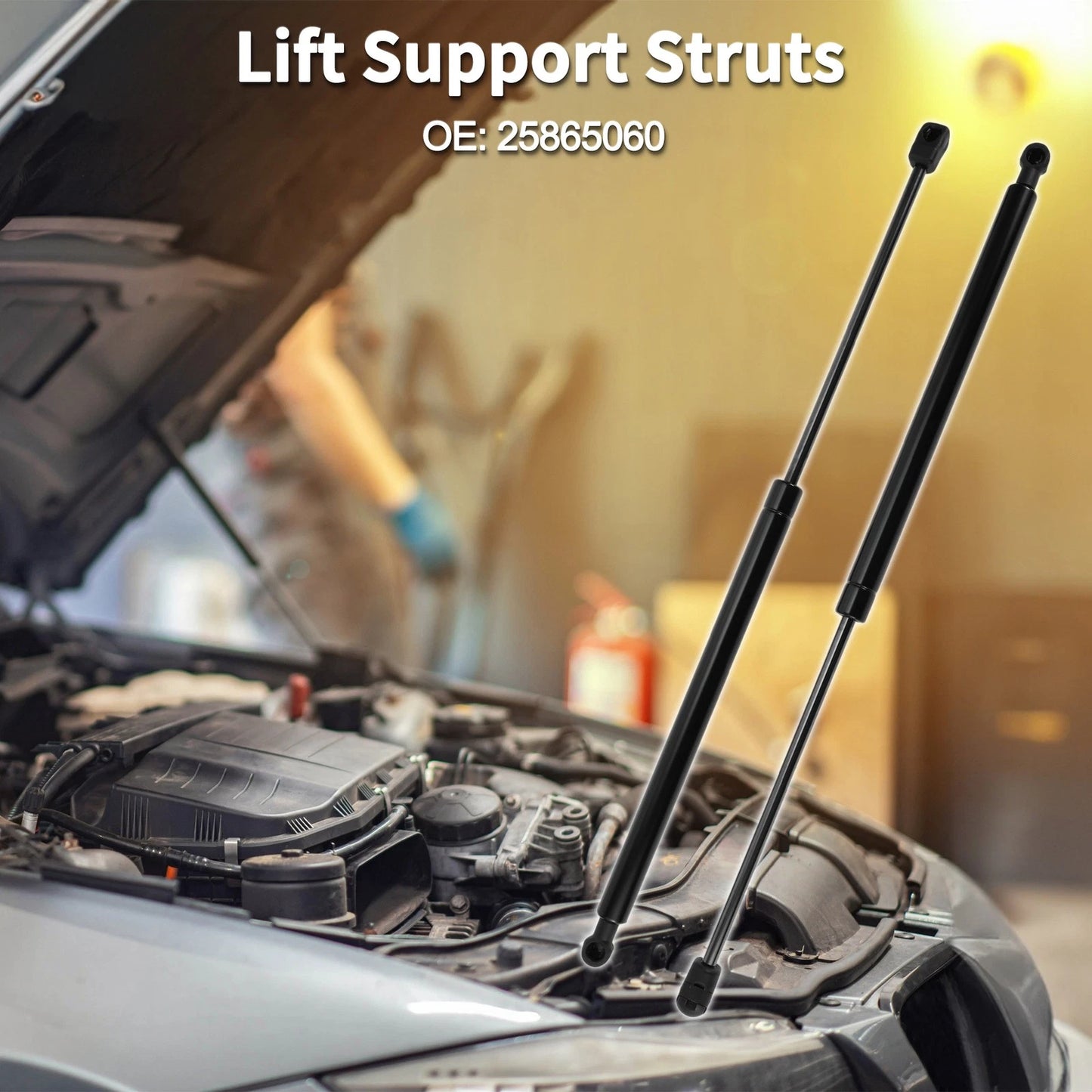Front Hood Lift Supports Struts for Chevy Malibu (2008-2012)