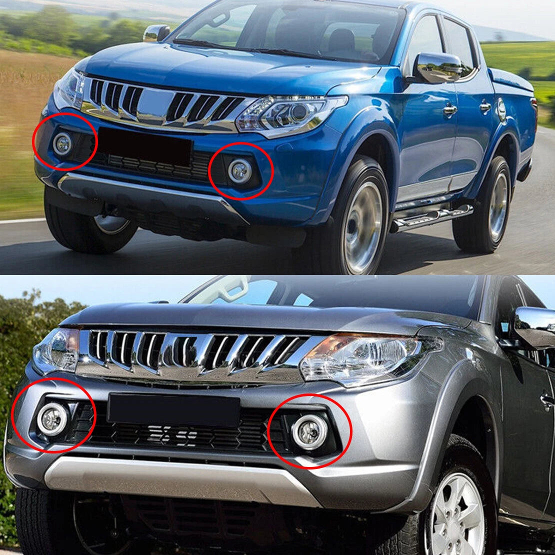 Fog Light Bezel Covers for Mitsubishi L200 Triton (2015-2018)