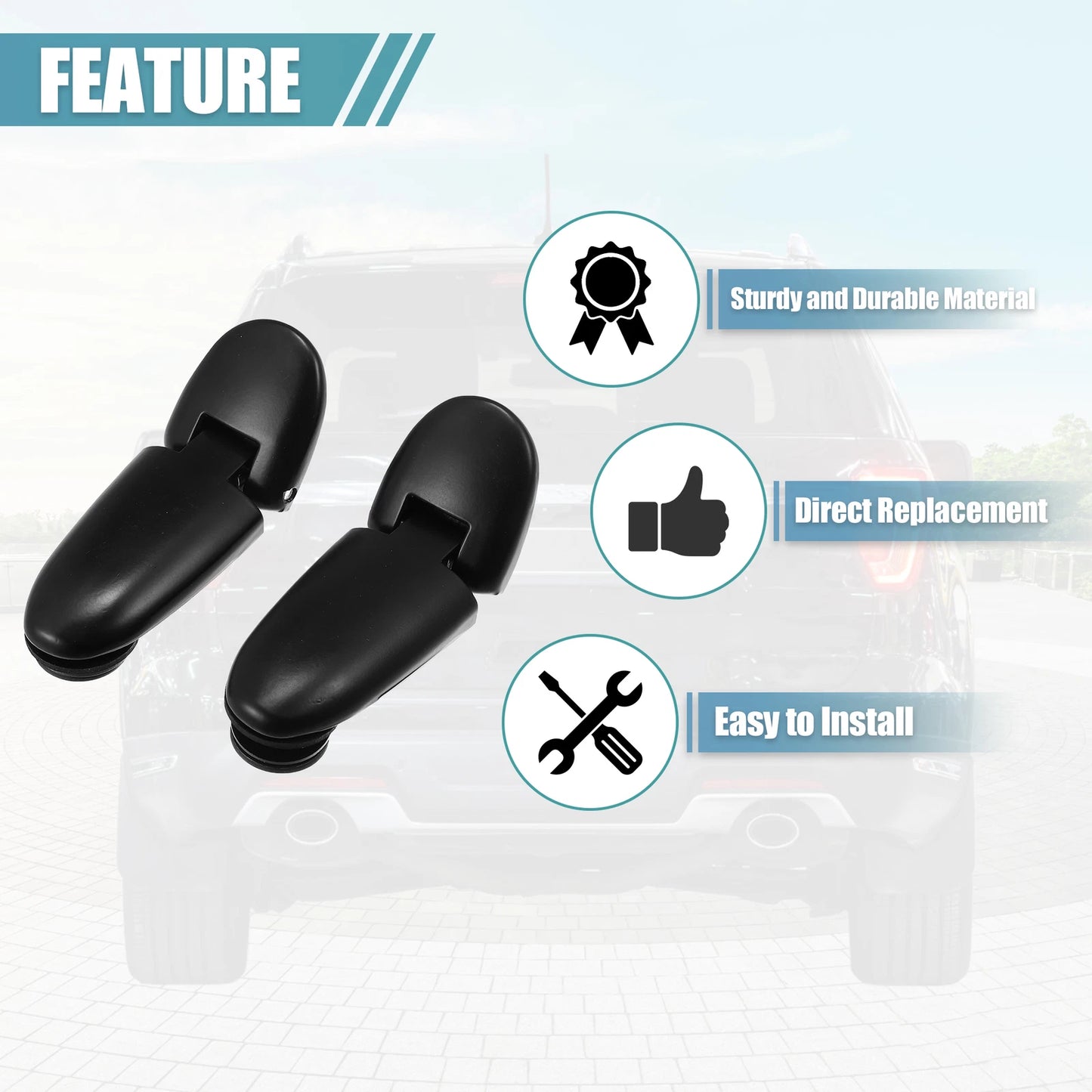 2 x Rear Window Hinge Set for Ford (Fits Various Models)