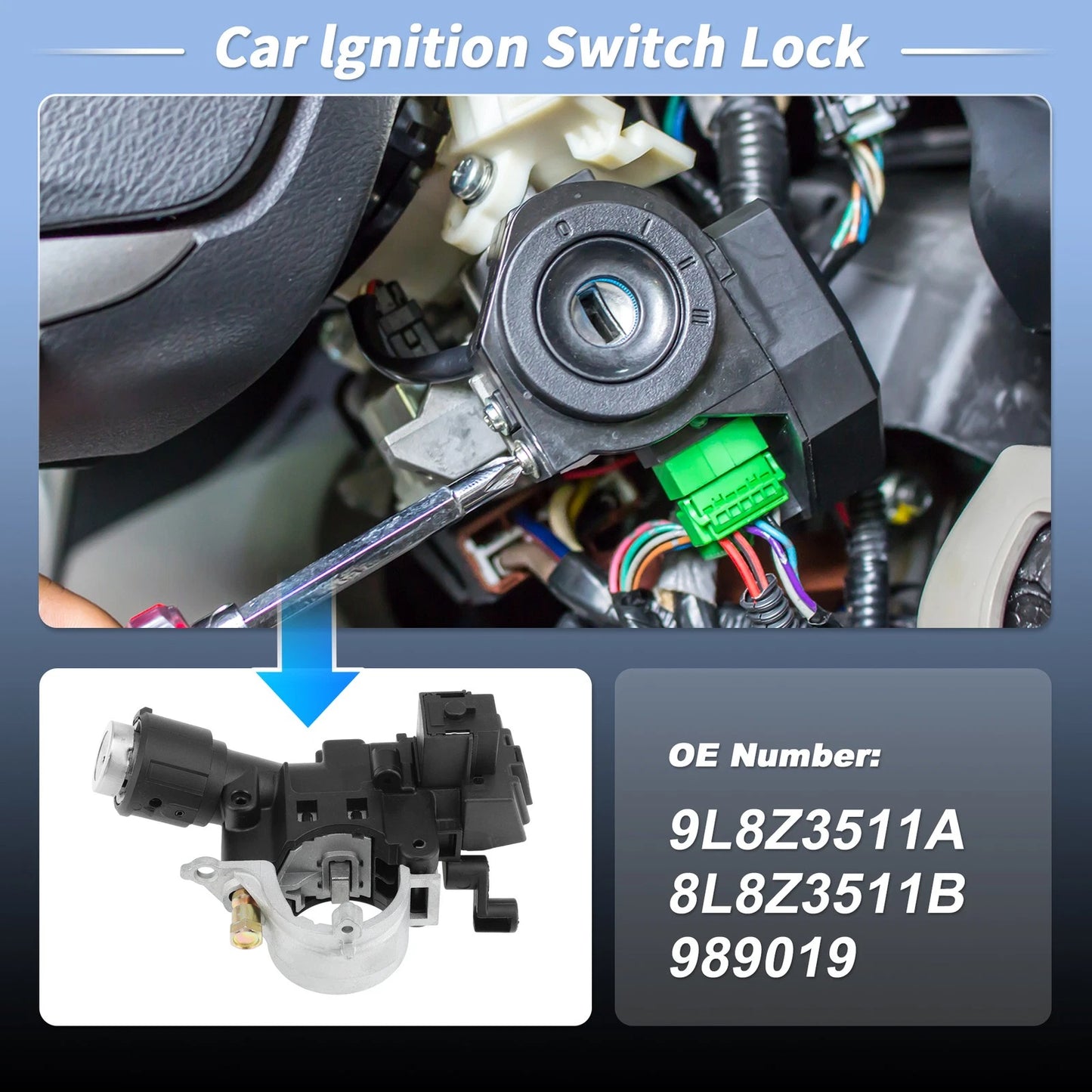 Ignition Lock Cylinder w/ 2 Keys for Ford Escape (2008-2012)