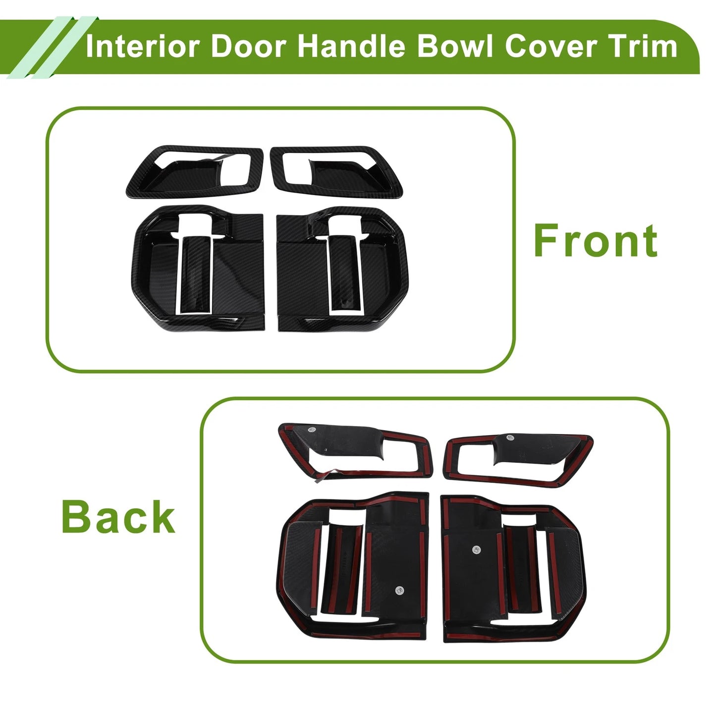 Interior Door Handle Bowl Cover Trim for Toyota Sienna (2021-2024) - 6 Pcs