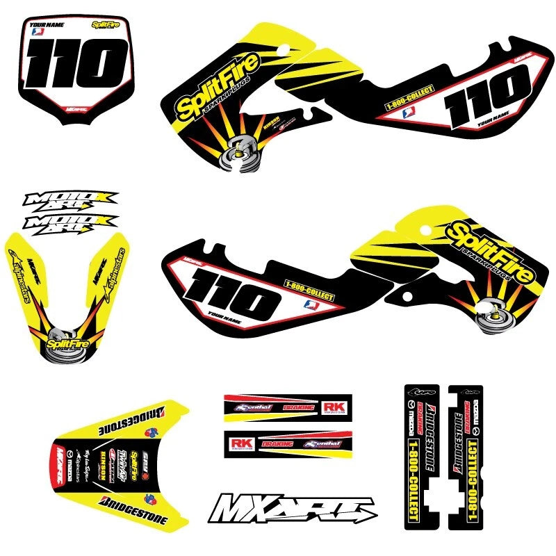 Sticker Kit for Suzuki DRZ 110 MX Graphics Decal