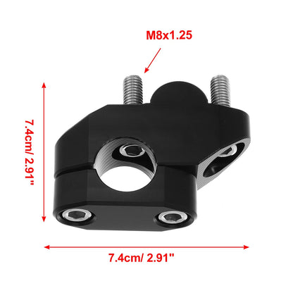 2 x Handlebar Bracket Clamps Risers 7/8" 22mm Bar Mount for Motorcycle