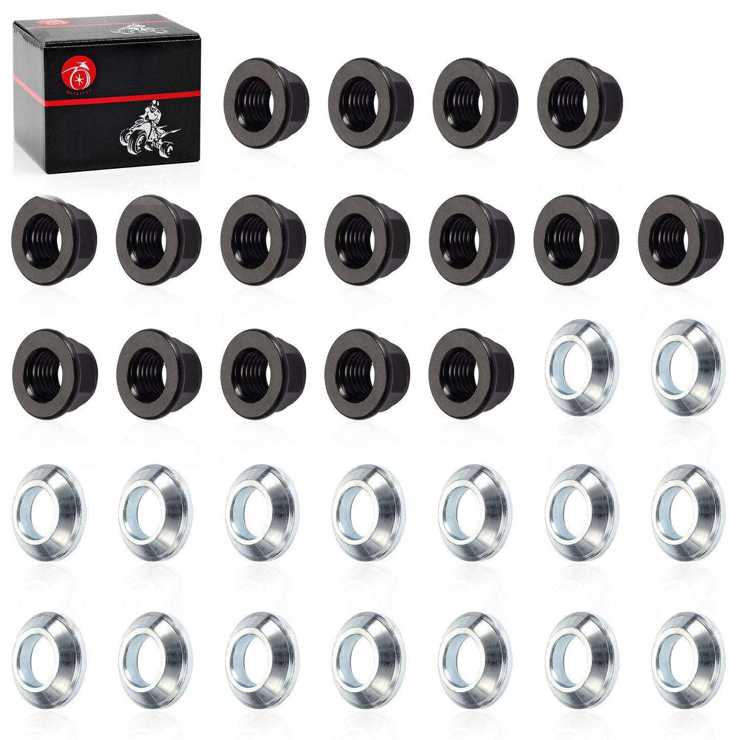 Wheel Lug Nuts & Washers for Yamaha YFZ350/YFZ450/YFM350/YFM660R