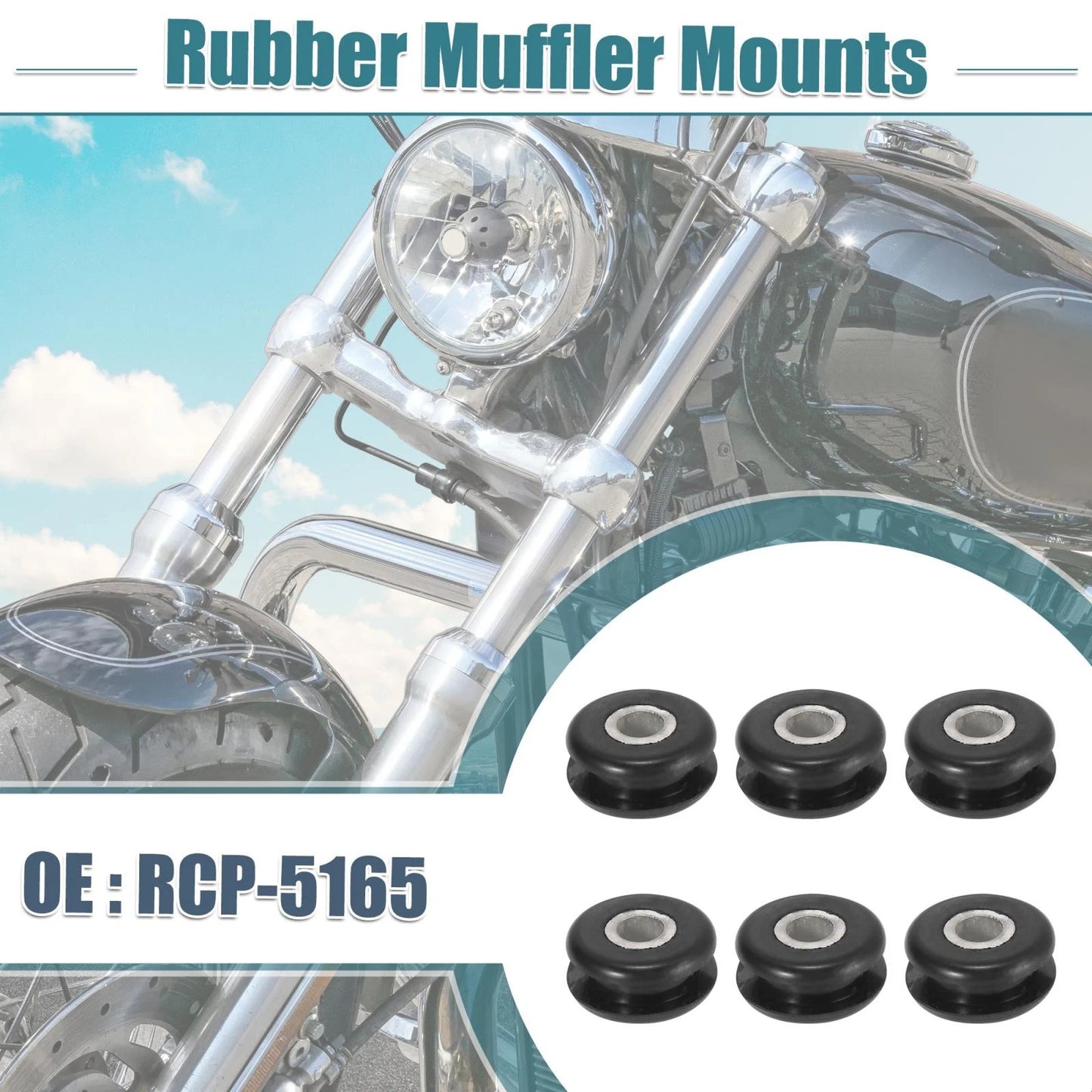 6pcs Motorcycle Flat Side Tank Mounts for Harley-Davidson Softail (1984–1984)