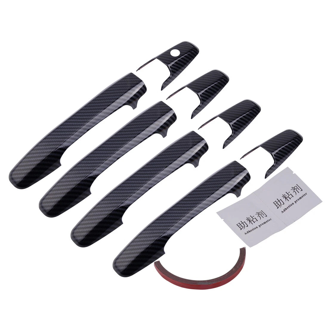 12pcs Carbon Fiber ABS Door Handle Bowl Covers for Honda Civic (2006-2011)