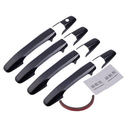 12pcs Carbon Fiber ABS Door Handle Bowl Covers for Honda Civic (2006-2011)