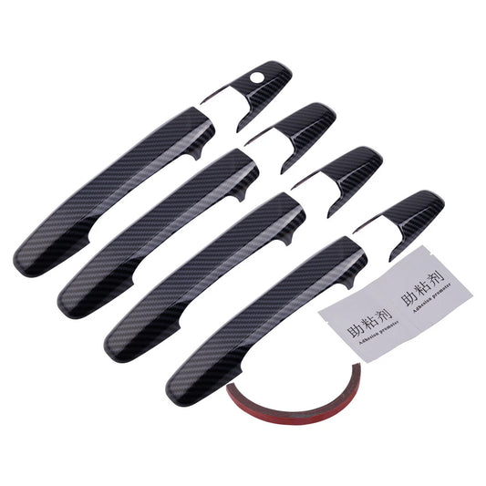 12pcs Carbon Fiber ABS Door Handle Bowl Covers for Honda Civic (2006-2011)