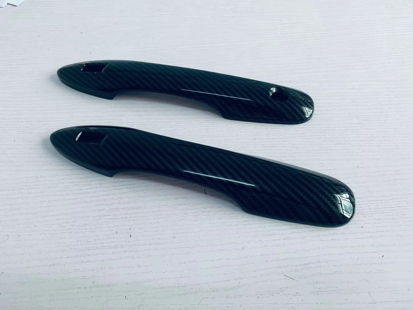 Carbon Fiber Front Door Handle Lid Cover Trim for Toyota Prius (2023-2024) 2 x
