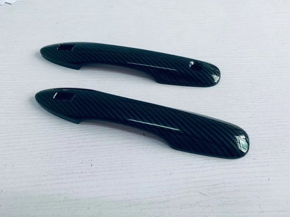 Carbon Fiber Front Door Handle Lid Cover Trim for Toyota Prius (2023-2024) 2 x