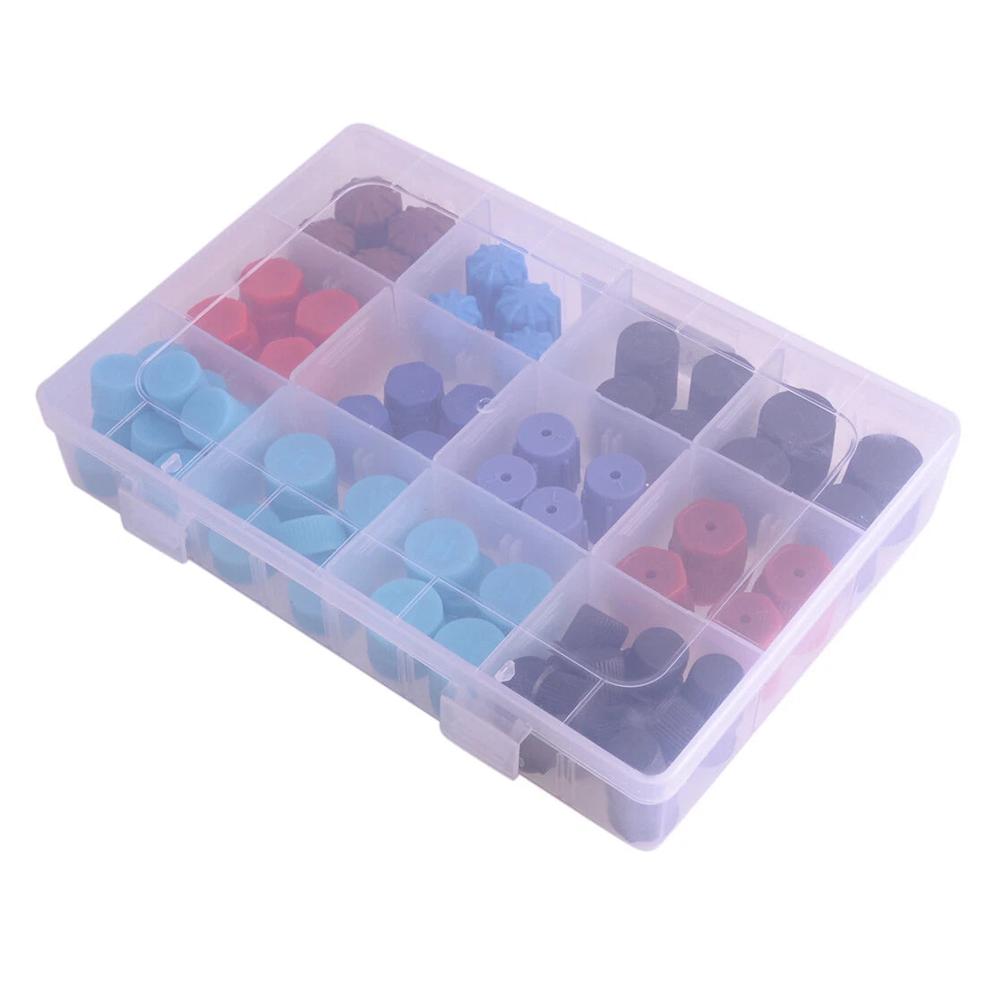 77 Pcs A/C R134A R12 Valve Core & Service Port Dust Caps for Cars