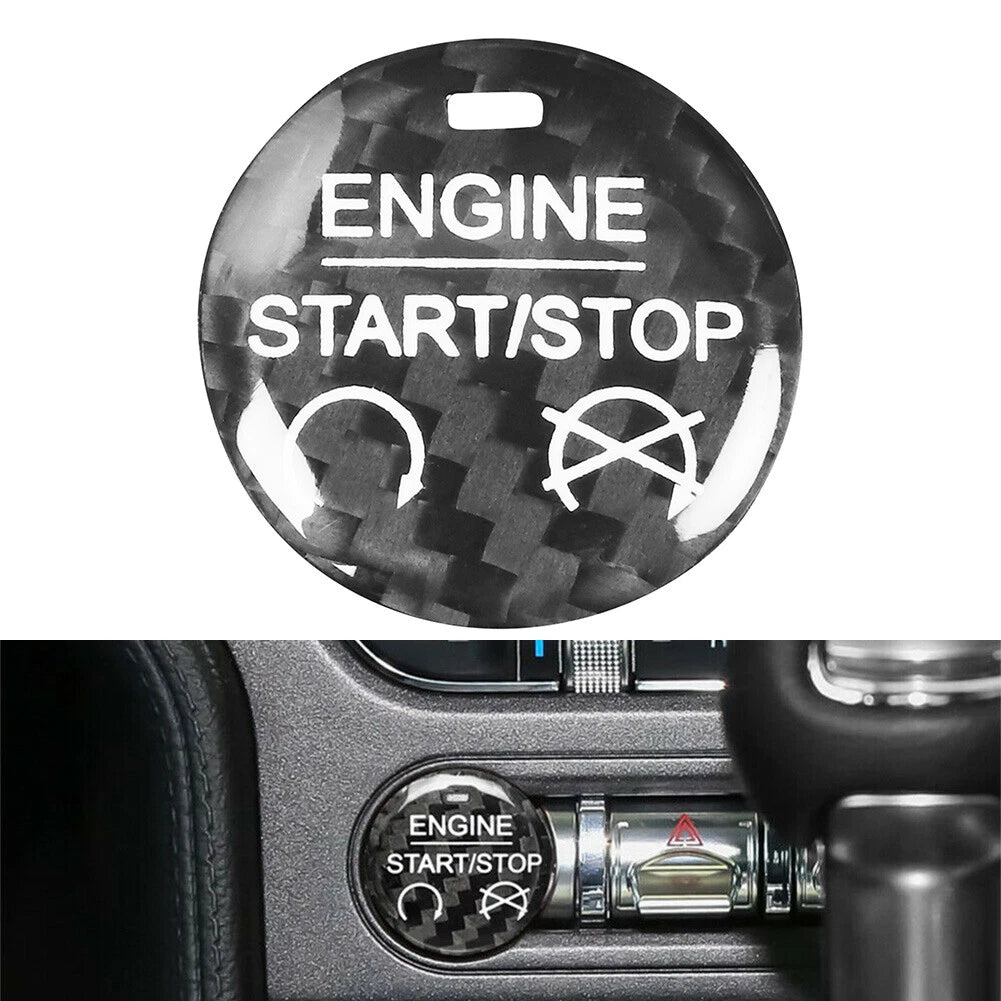 Car Engine Start Stop Button Cover Trim for Ford Mustang (2015-2022)