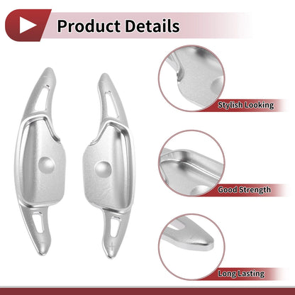 Silver Tone Aluminum Alloy Steering Wheel Paddles for Kia Sorento (2018)