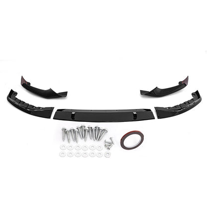 Black Lower Splitter 4 x Front Bumper Spoiler Lip for BMW G30 G31 M Sport (2017-2020)