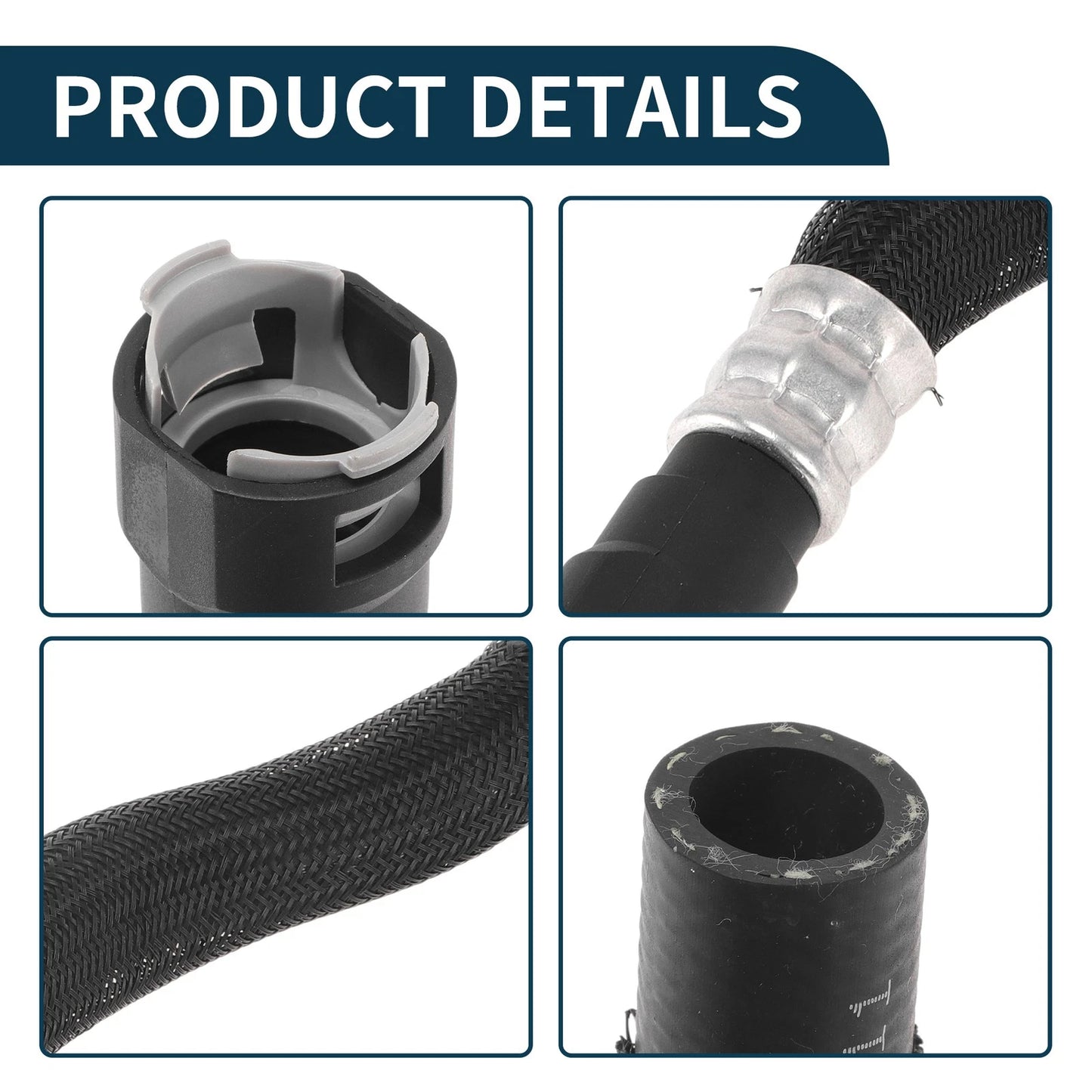Radiator Hose Water Pipe for Jeep Cherokee (2014-2019) Rubber Black