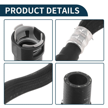 Radiator Hose Water Pipe for Jeep Cherokee (2014-2019) Rubber Black
