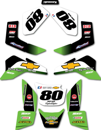 Kawasaki KFX 80 Full Sticker Kit Shifter Style Decals/Graphics (2003-2006)