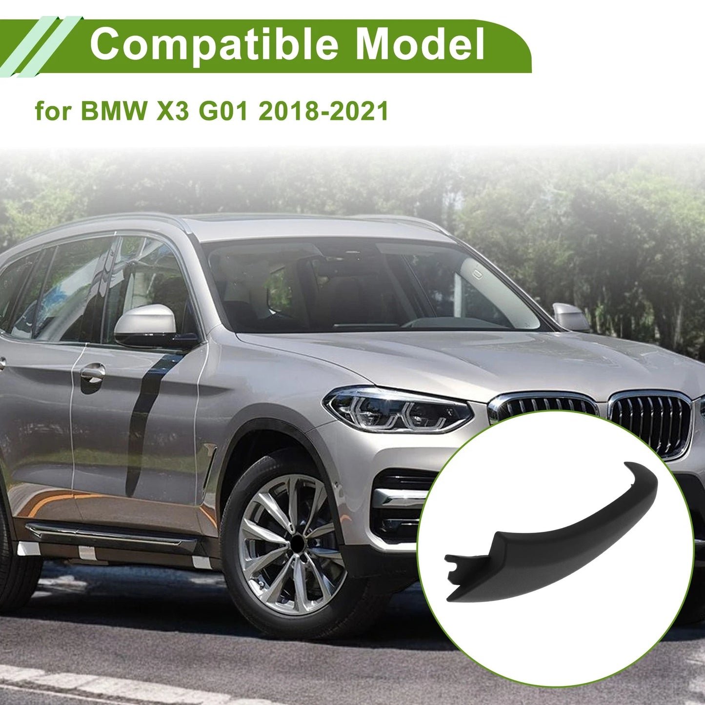 Door Panel Handle Pull Trim Cover for BMW X3 (2018-2021)