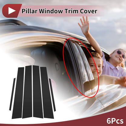 6 x Car Door Pillar Window Trim for Toyota Corolla (2014–2018)