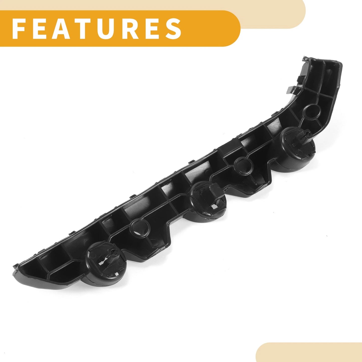 LH Front Bumper Support Bracket for Nissan Sentra (2016-2019) 1 Pc Black ABS