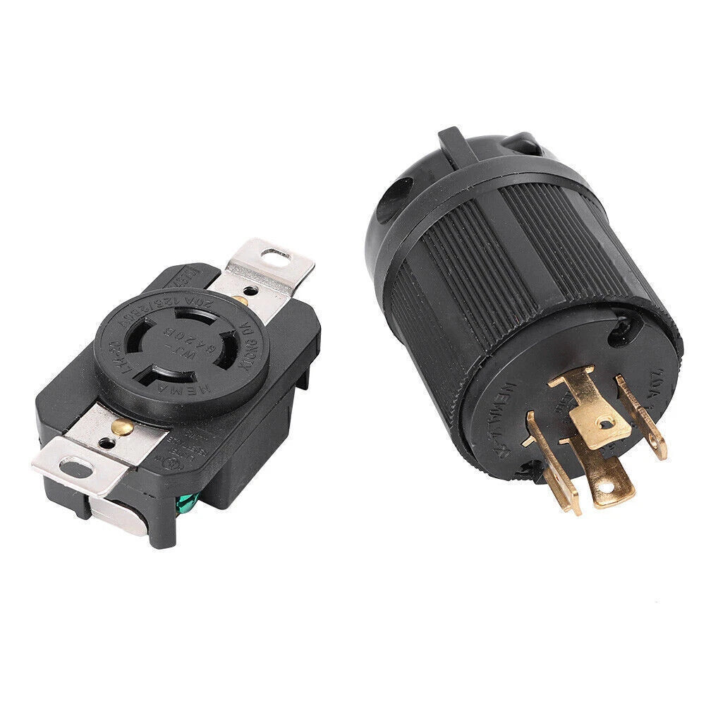 20A 125/250V NEMA L14-20P L14-20R Plug Connector for Generator Cord Assembly