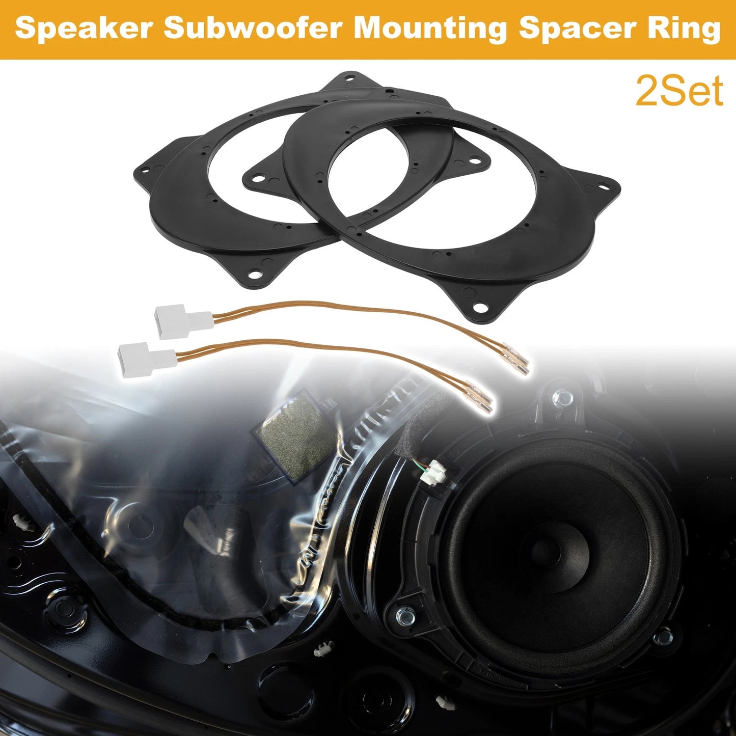 Speaker Spacer Ring Adapter 2 x for Toyota Corolla (07–18)
