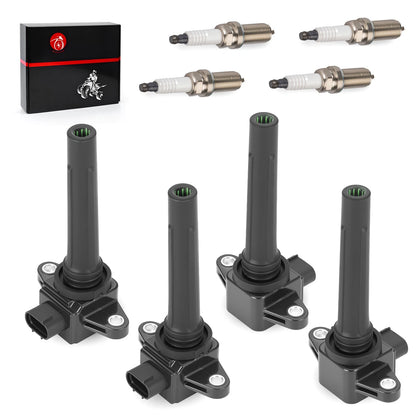 Set Of 4 Ignition Coils w/Spark Plug for Yamaha TX/RX/SXT/XAT1800