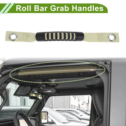 Roll Bar Grab Handles for Jeep Wrangler (2018-2030) Black Beige