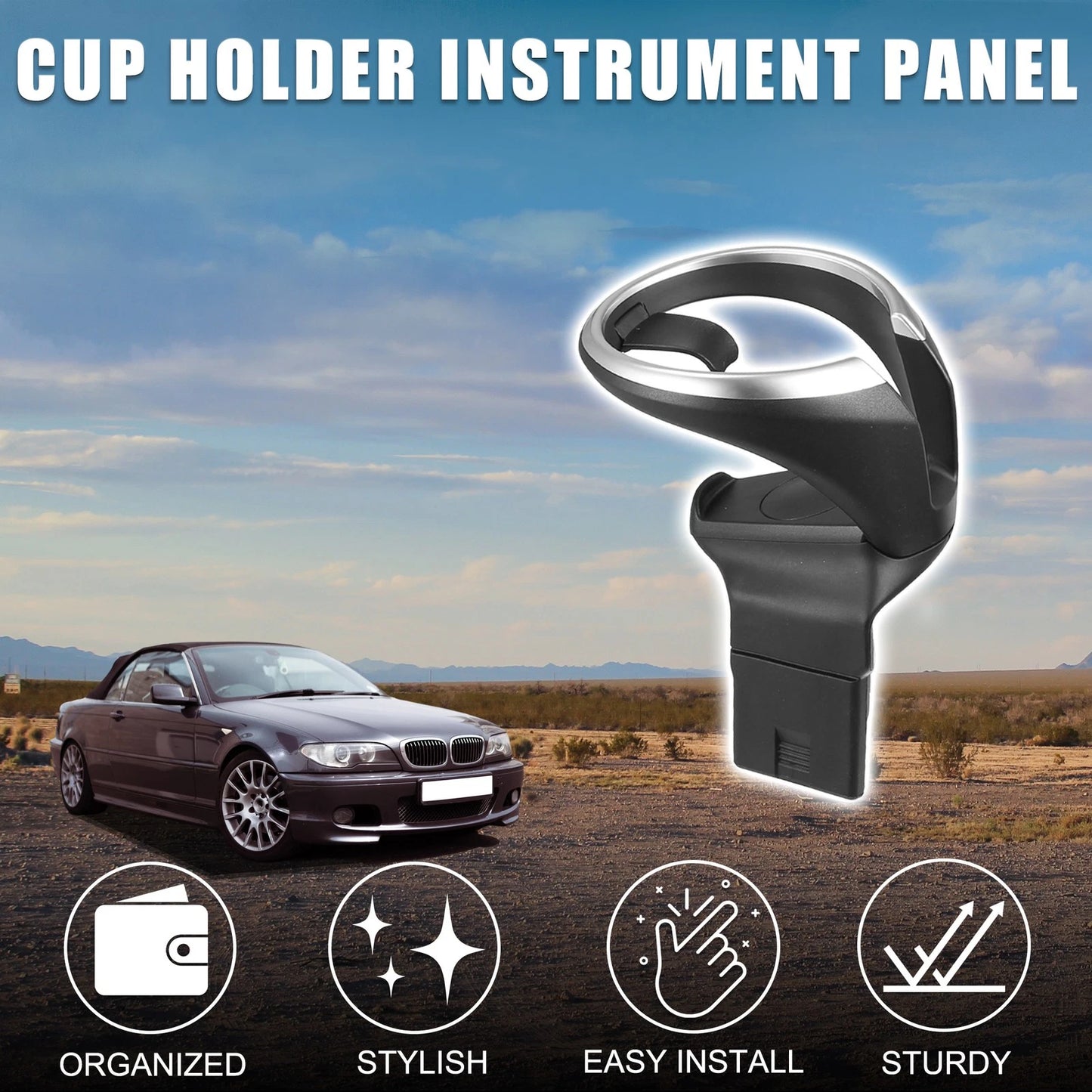 Cup Holder for BMW E82 (2007-2013) - Practical Instrument Panel Drink Holder
