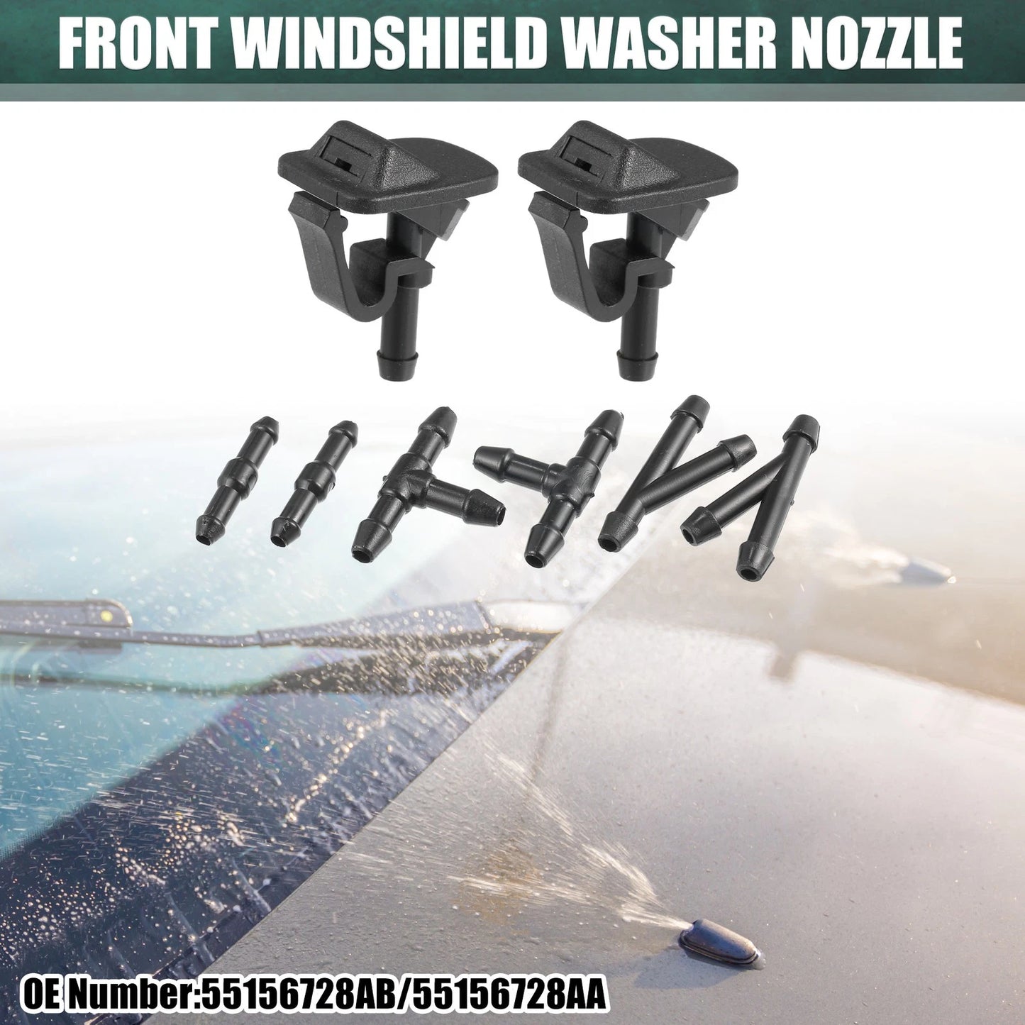 Windshield Washer Nozzle Set for Jeep Wrangler (2011-2018)