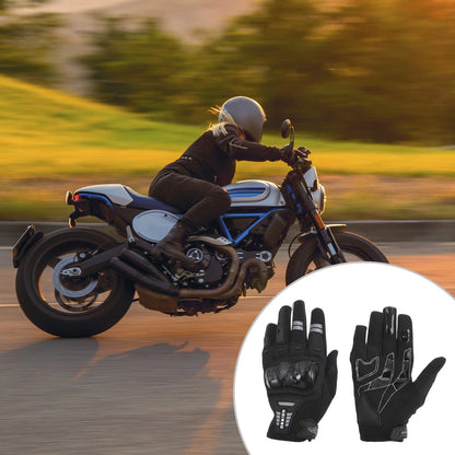 1 x Pair Motorcycle Gloves Spring Summer Phone Touch M Black TPU