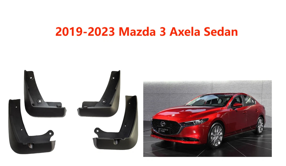 Fender Mud Flaps Splash Guards for 2019-2023 Mazda 3 Axela Sedan 4DR