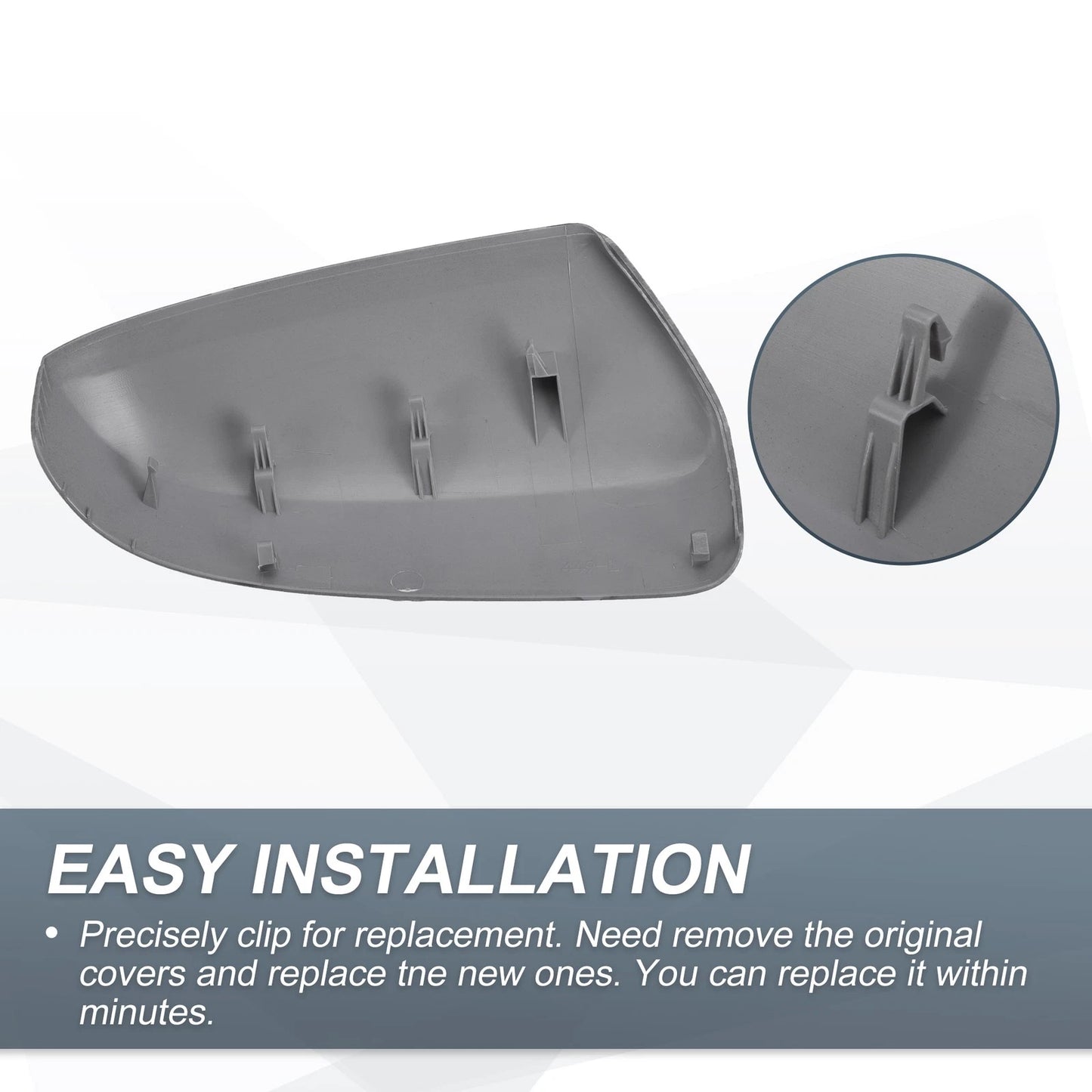Rearview Mirror Cover Cap  Black Carbon Fiber for Nissan Sentra (2007-2012)