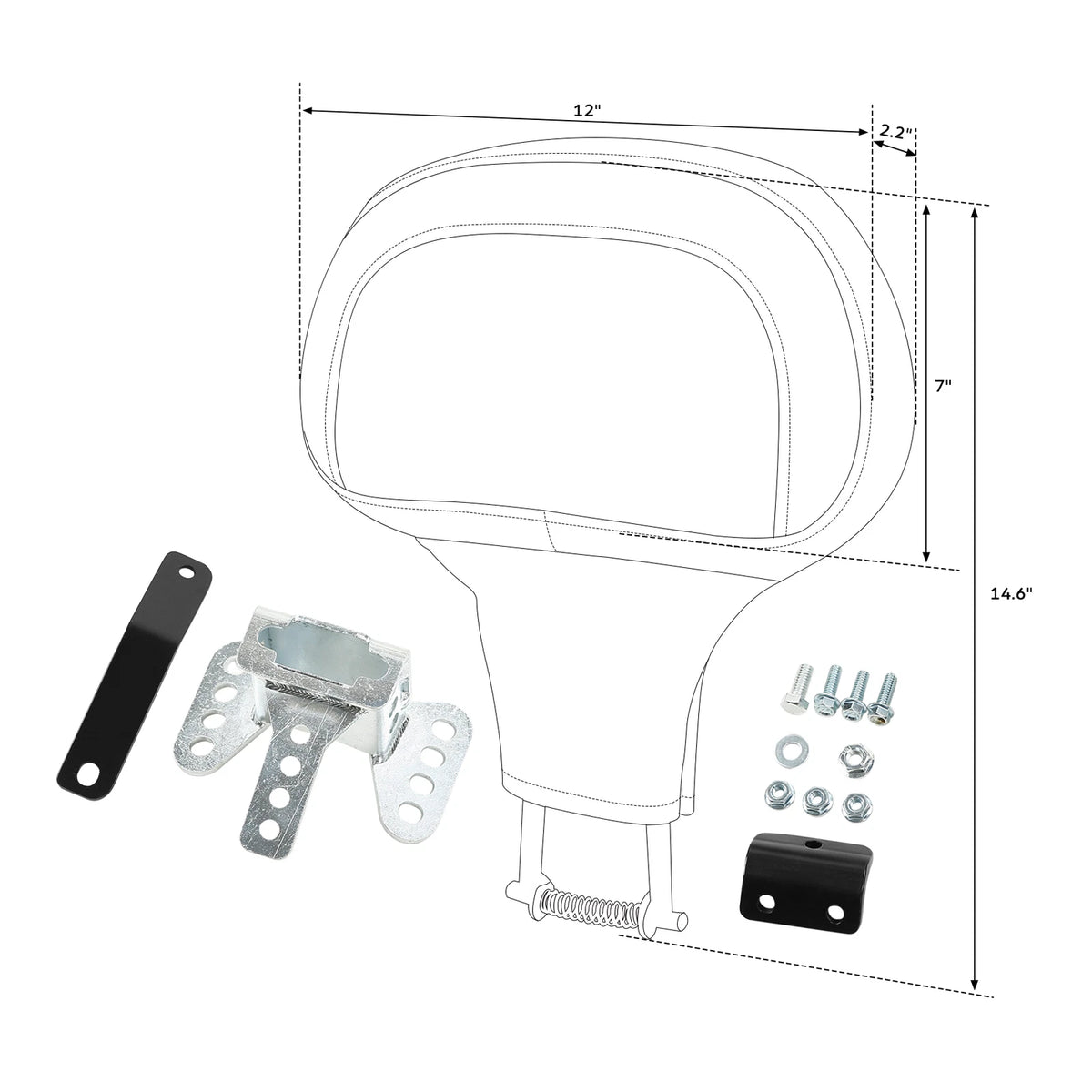 Backrest Driver Rider for Harley Touring Electra Glide Street Glide Road King