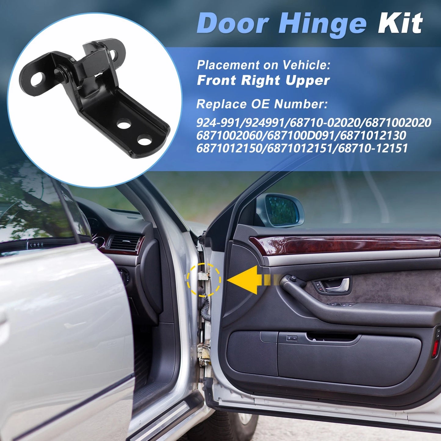 Upper Door Hinge Assembly for Toyota 4Runner Camry Tacoma