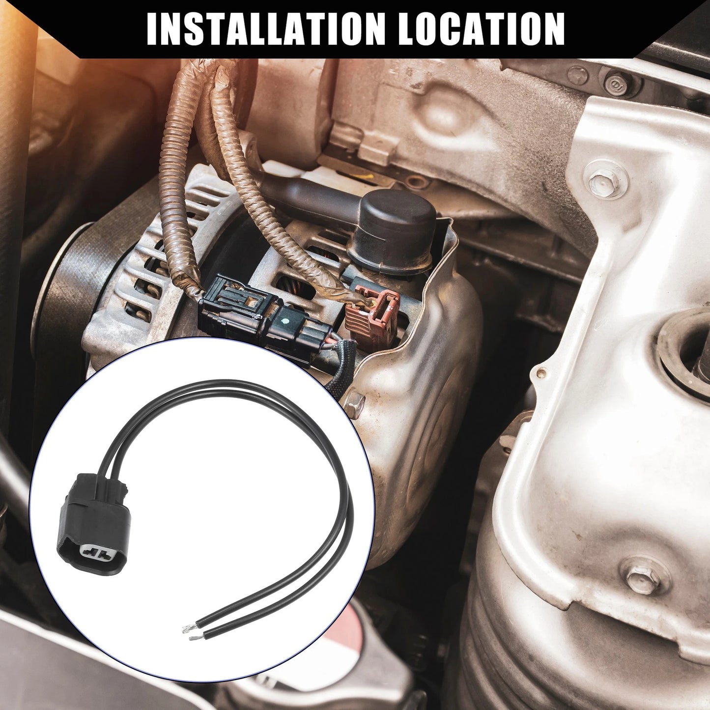 2-Pin Alternator Plug Pigtail Harness for Dodge Ram