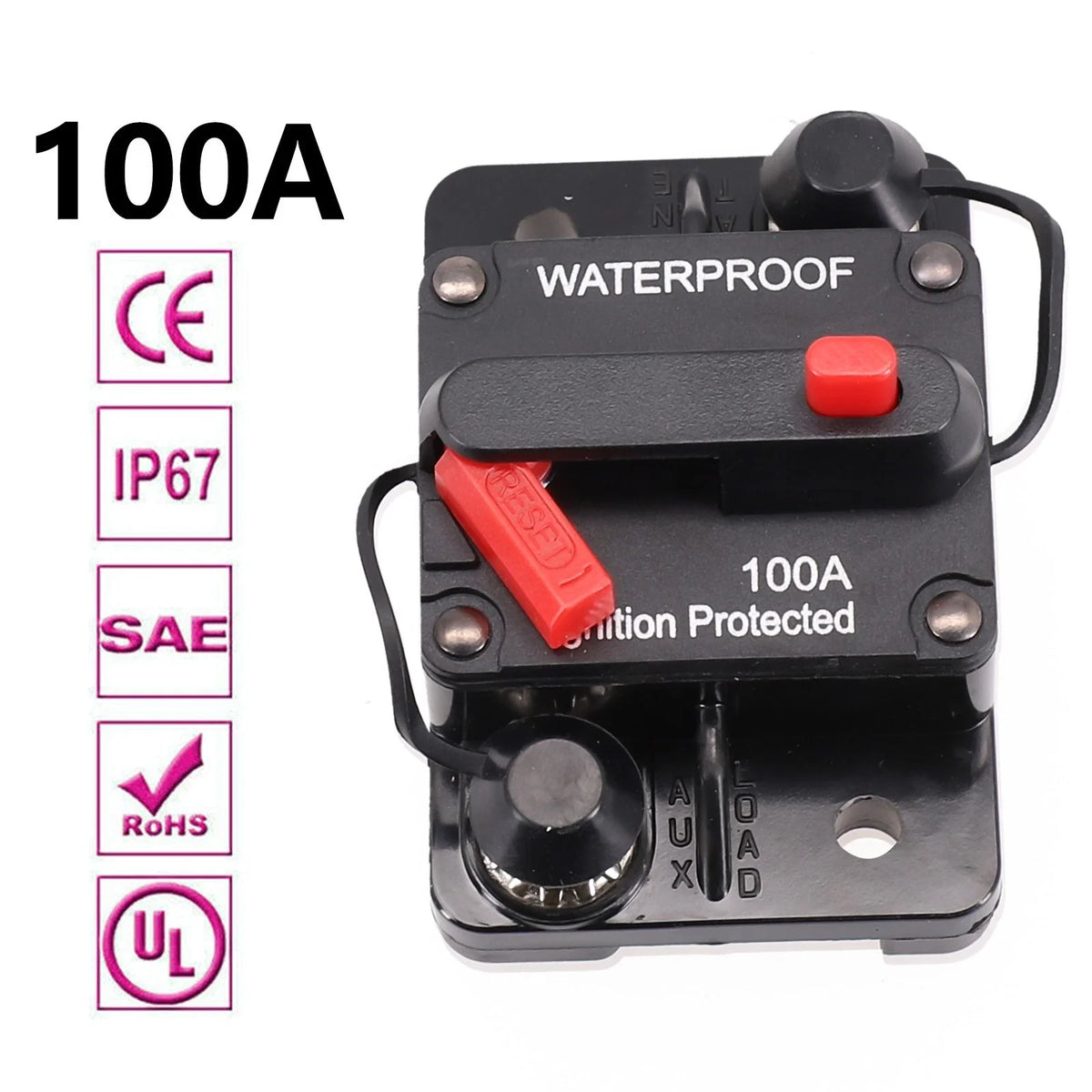 Circuit Breaker Switch for Car/Boat 30A/300A, Manual Reset