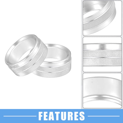 8 Pcs Car AC Vent Ring Cover Trim for GMC Sierra Aluminum Alloy Silver Tone