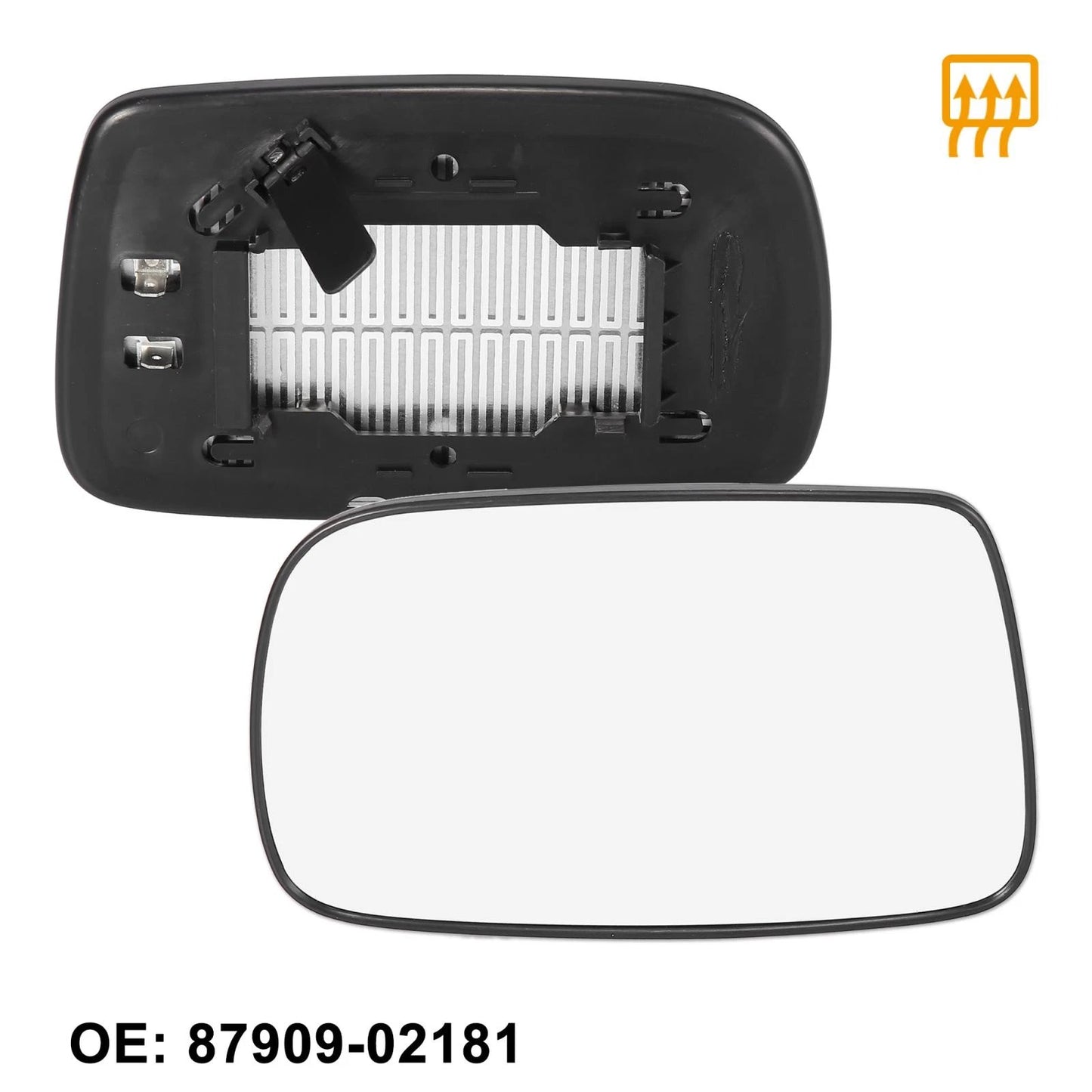 Left Side Heated Mirror Glass with Backing Plate for Toyota Corolla