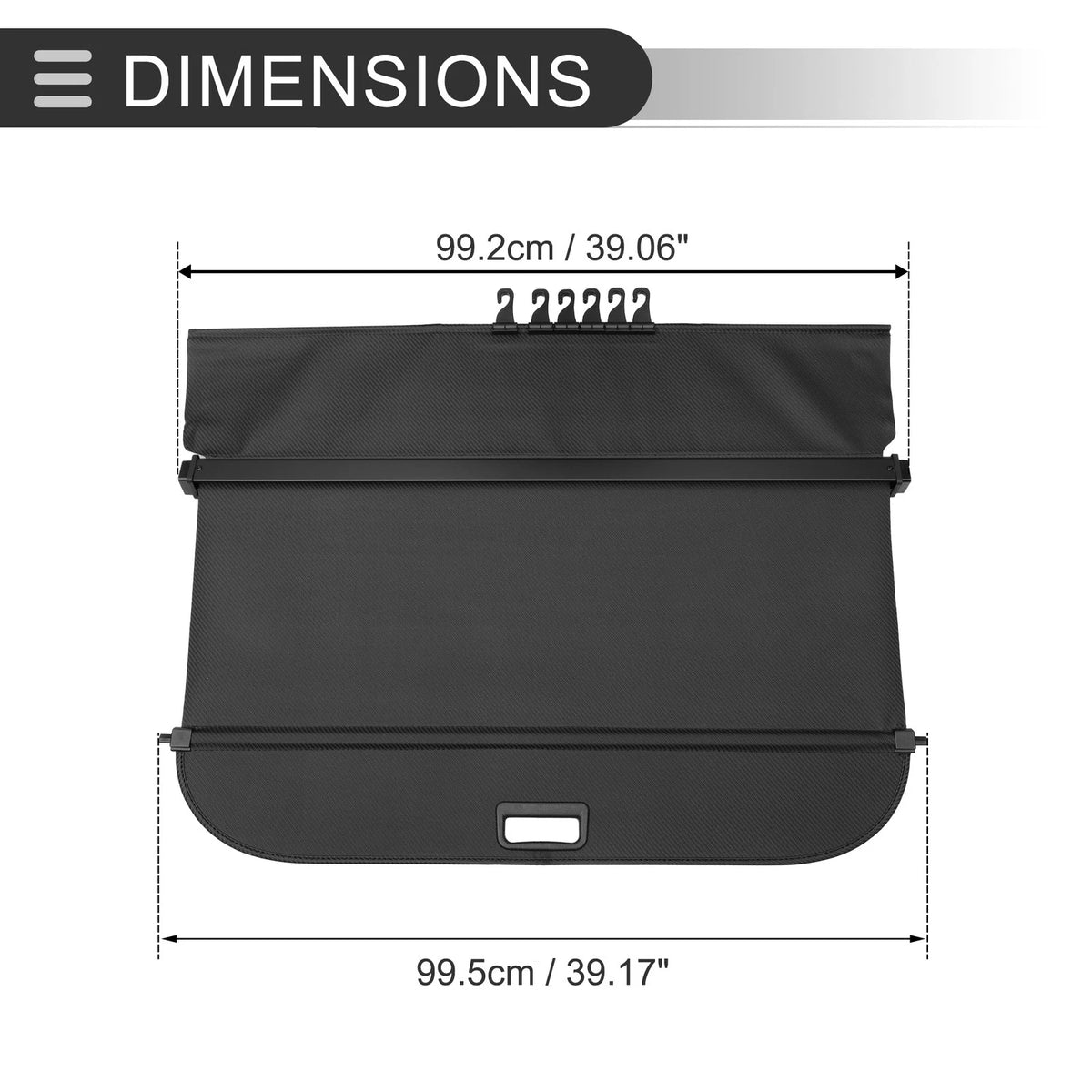 Car Rear Retractable Cargo Cover for BMW X1 E84 2009-2015 Carbon Fiber Black