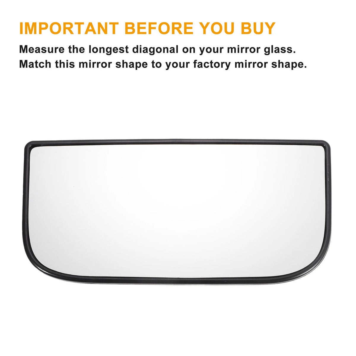 Left Side White Mirror Glass w/ Back Non-Heated for Chevrolet Tahoe