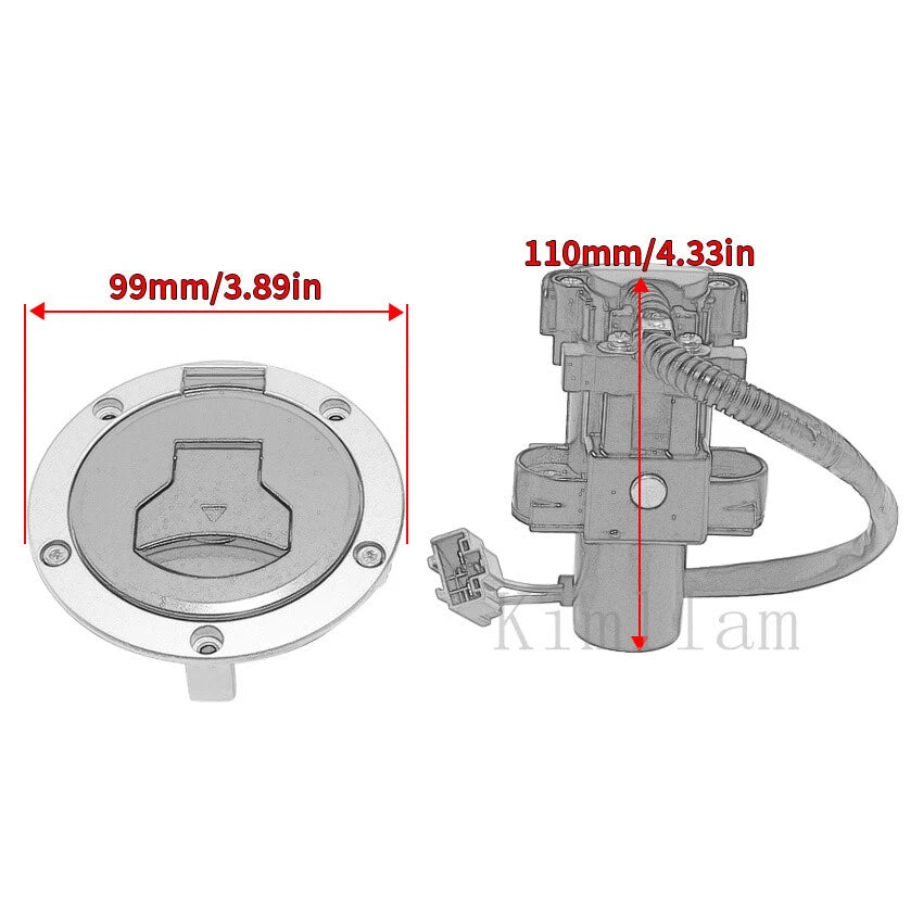 Ignition Key Switch Lock Set for Honda CBR500 CBR500R CBR400R CB500F (2018-2023)