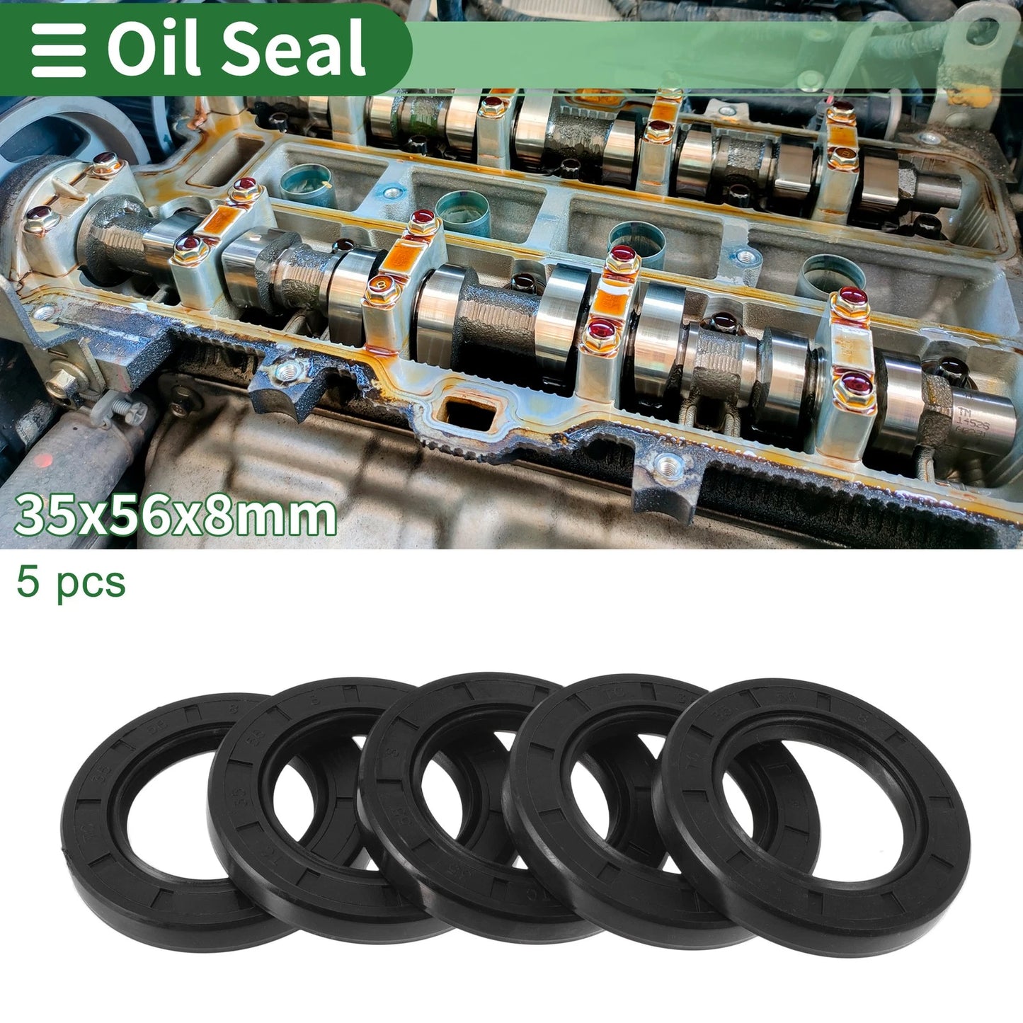 Oil Seal 35x56x8mm / Seal Ring Rotary Shaft Seal NBR Rubber for Make Model