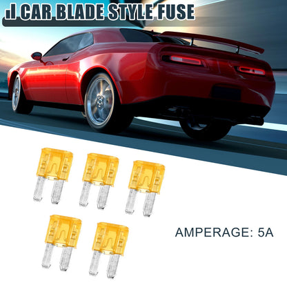5pcs 5A Car Mini Blade Fuses for Boat, Truck, RV, Camper, Motorcycle Orange