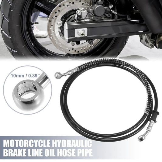 Brake Line 10mm Motorcycle Hydraulic Oil Hose Pipe Stainless Steel Black