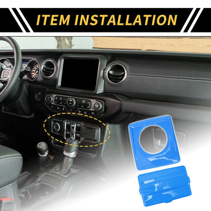 Cigarette Lighter USB Socket Cover Trim for Jeep Wrangler JL (2018-2023)