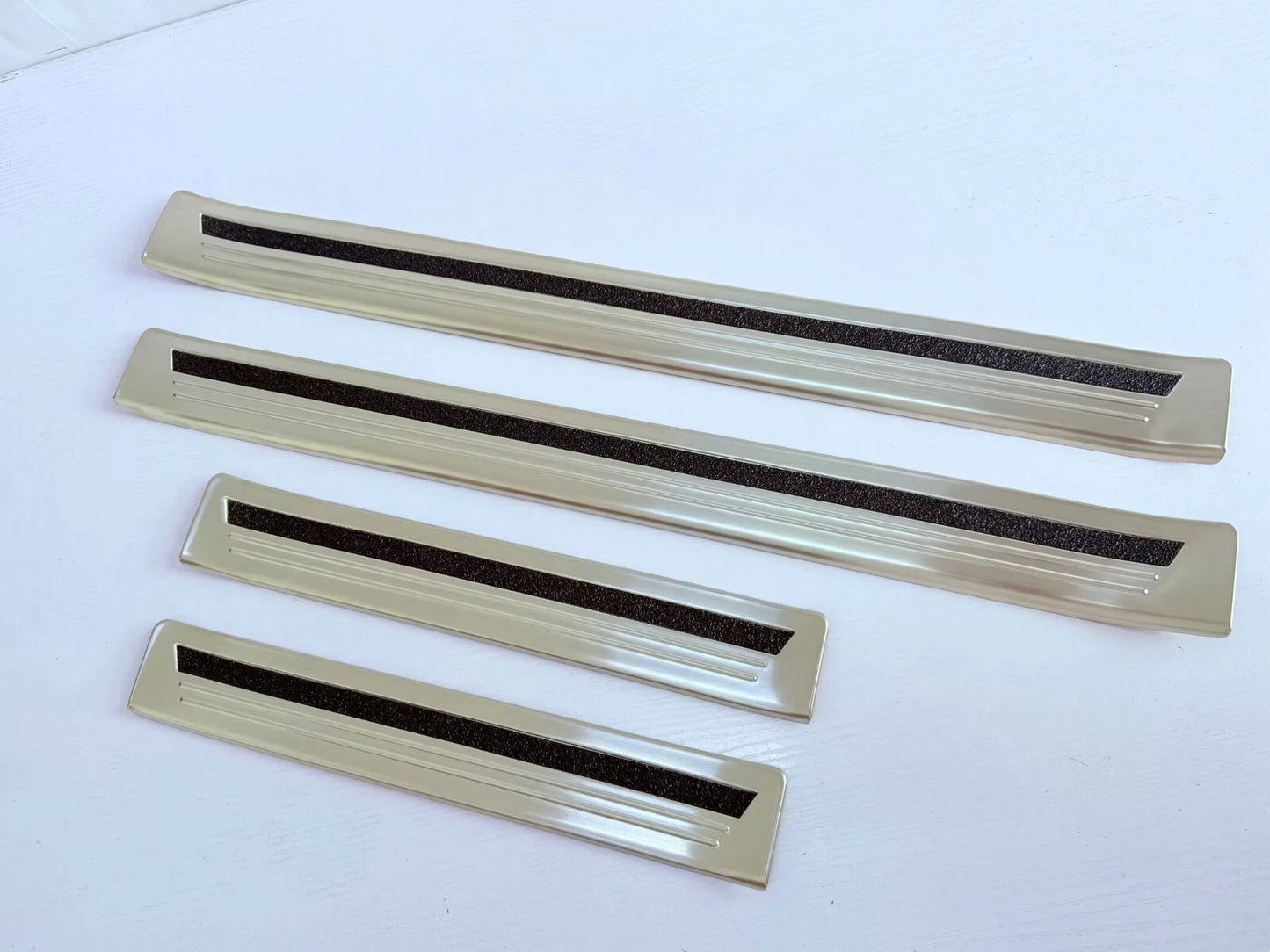 Silver Door Sill Scuff Plate Guard Cover Trim for Toyota Prado LC250 (2024-2025)